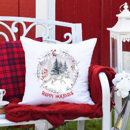 Kerstsneeuwfox | Winterlandschap | Buitenkussen