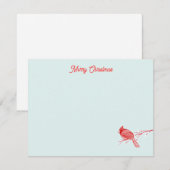 Kerstsneeuwkardinaal Notitiekaartje (Voorkant / Achterkant)