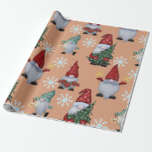 kerstsneeuwknomes cadeaupapier (Uitgerold)