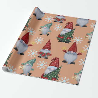 kerstsneeuwknomes cadeaupapier