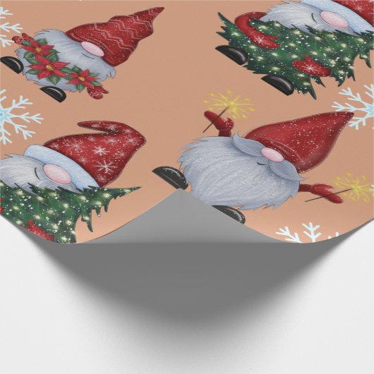 kerstsneeuwknomes cadeaupapier (Hoek)