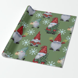 kerstsneeuwknomes cadeaupapier