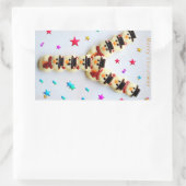 Kerstsneeuwkoekjes Rechthoekige Sticker (Tas)