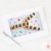 Kerstsneeuwkoekjes Rechthoekige Sticker (Envelop)