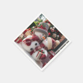 Kerstsneeuwkoppel Servet (Hoek)