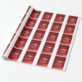 kerstsneeuwlandschap cadeaupapier (Uitgerold)