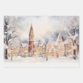 Kerstsneeuwlandschap Inpakpapier Vel (Voorkant 2)
