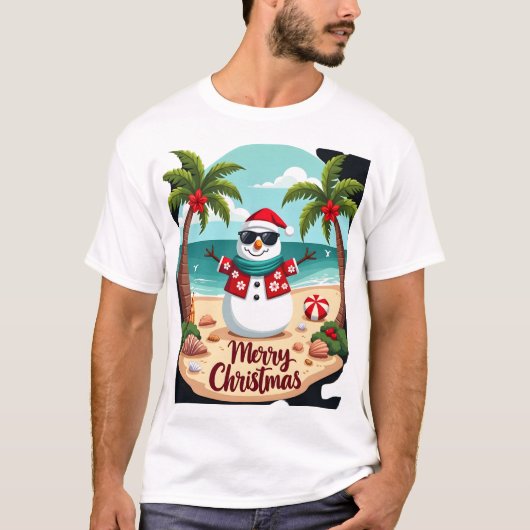 Kerstsneeuwman (2) t-shirt (Voorkant)