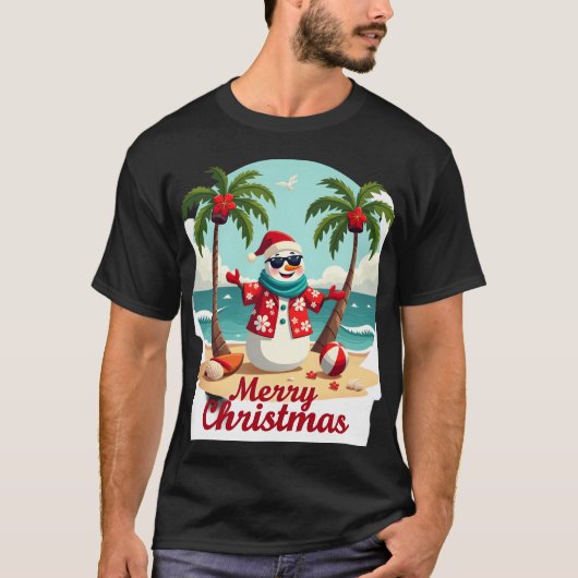 Kerstsneeuwman (3) t-shirt (Voorkant)