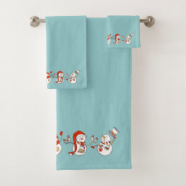 Kerstsneeuwman Bad Handdoek