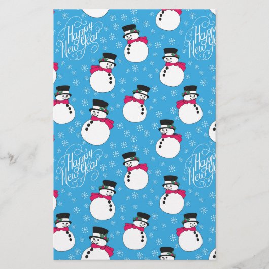 Kerstsneeuwman Briefpapier (Voorkant)