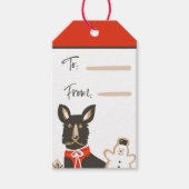 Kerstsneeuwman Cadeautags Cadeaulabel (Voorkant)
