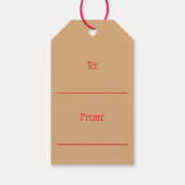 Kerstsneeuwman Cadeautags Cadeaulabel (Achterkant)