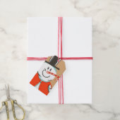 Kerstsneeuwman Cadeautags Cadeaulabel (Met Touw)
