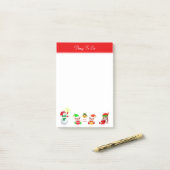 Kerstsneeuwman & Elfen Dingen om te Doen Post-it® Notes (Op bureau)