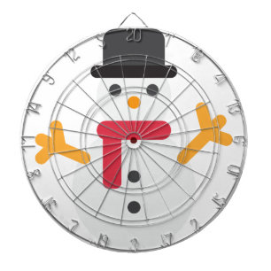 kerstsneeuwman emoji dartbord