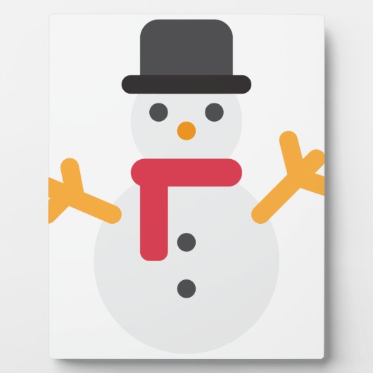 kerstsneeuwman emoji fotoplaat (Voorkant)