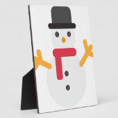 kerstsneeuwman emoji fotoplaat (Zijkant)