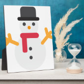 kerstsneeuwman emoji fotoplaat (Zijkant)