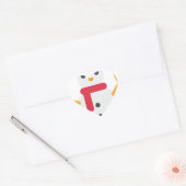 kerstsneeuwman emoji hart sticker (Envelop)