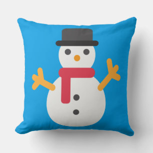kerstsneeuwman emoji kussen