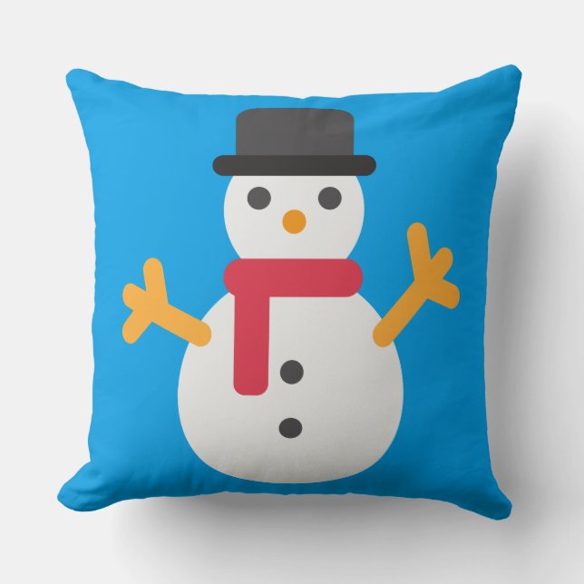 kerstsneeuwman emoji kussen (Voorkant)