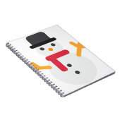 kerstsneeuwman emoji notitieboek (Rechterzijde)