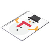 kerstsneeuwman emoji notitieboek (Linkerzijde)