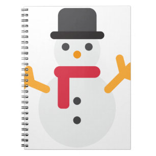 kerstsneeuwman emoji notitieboek