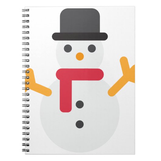 kerstsneeuwman emoji notitieboek (Voorkant)