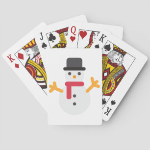 kerstsneeuwman emoji pokerkaarten