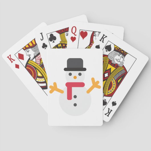 kerstsneeuwman emoji pokerkaarten (Achterkant)
