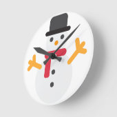 kerstsneeuwman emoji ronde klok (Hoek)