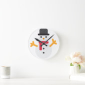 kerstsneeuwman emoji ronde klok (Huis)