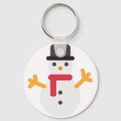 kerstsneeuwman emoji sleutelhanger (Voorkant)