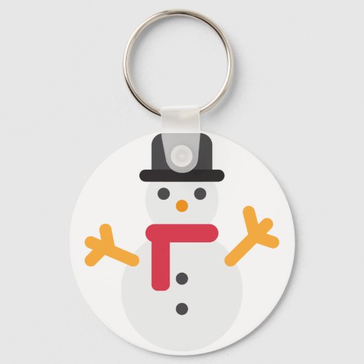 kerstsneeuwman emoji sleutelhanger (Voorkant)