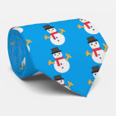 kerstsneeuwman emoji stropdas (Opgerold)