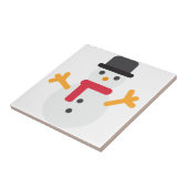 kerstsneeuwman emoji tegeltje (Zijkant)
