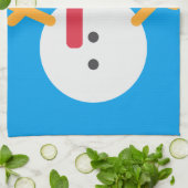 kerstsneeuwman emoji theedoek (Gevouwen)