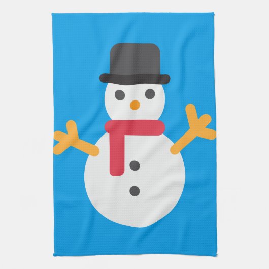 kerstsneeuwman emoji theedoek (Verticaal)
