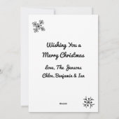 Kerstsneeuwman en -boom | Kleur mij Feestdagenkaart (Achterkant)