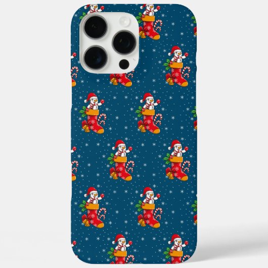 Kerstsneeuwman Fantasiepatroon Case-Mate iPhone Case (Achterkant)