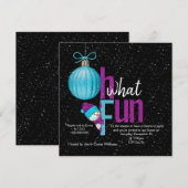 Kerstsneeuwman Feest Kaart (Voorkant / Achterkant)