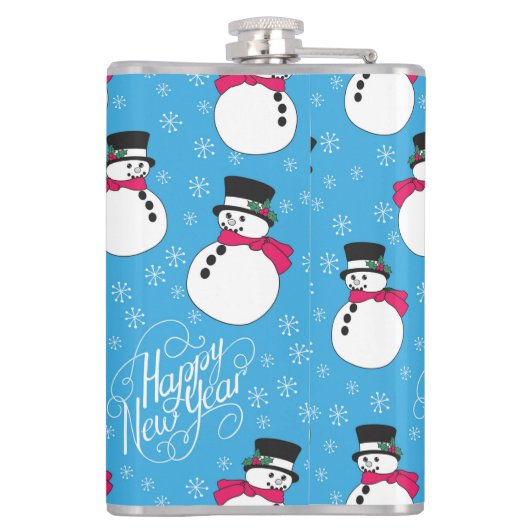 Kerstsneeuwman Heupfles (Achterkant)