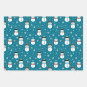 Kerstsneeuwman Inpakpapier Vel (Voorkant 2)