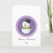 Kerstsneeuwman kaart (Achterkant)