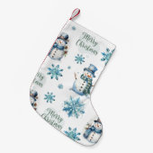 Kerstsneeuwman kleine kerstsok (Voorkant (Hangend))