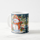Kerstsneeuwman Koffiemok (Voorkant links)