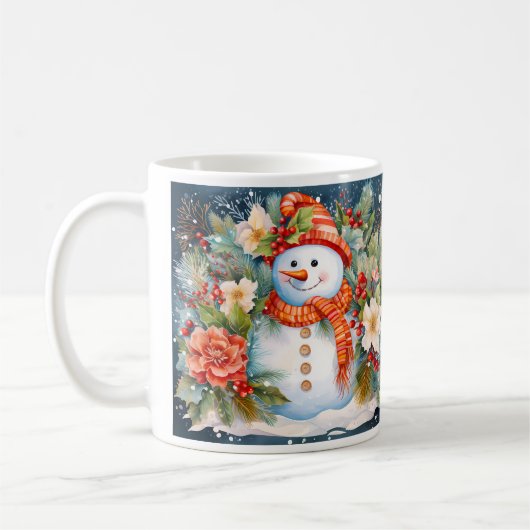 Kerstsneeuwman Koffiemok (Links)