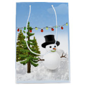 Kerstsneeuwman medium cadeauzakje (Voorkant)